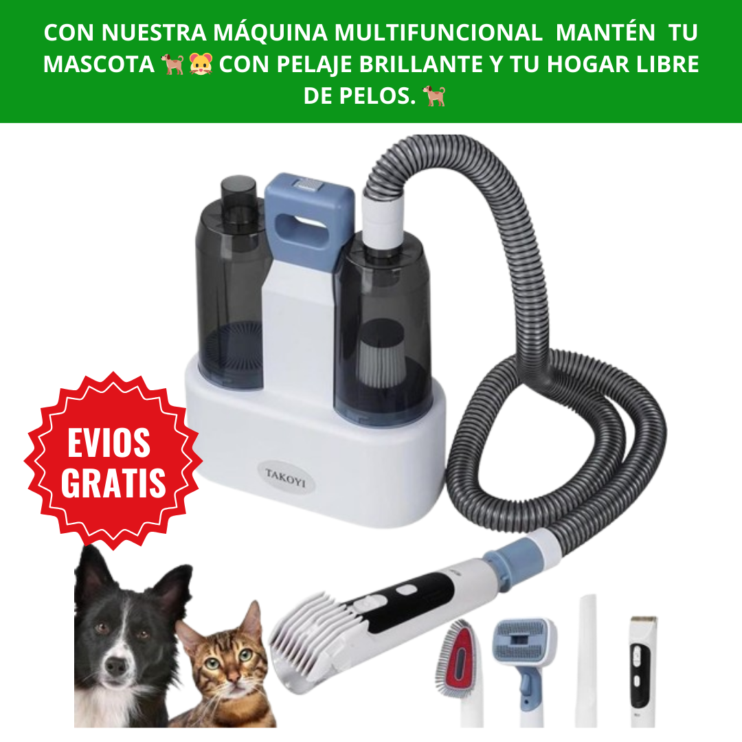 ASPIRADORA MULTIFUNCIONAL PARA MASCOTAS + KIT DE ASEO